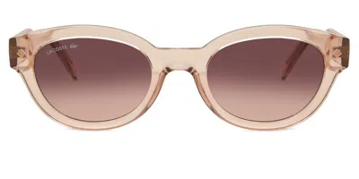 Lacoste L6024s 662 Women's Sunglasses Pink Size 52 In Red