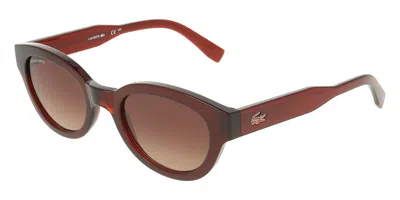 Lacoste L6024srg 205 Women's Sunglasses Brown Size 52 In Multi