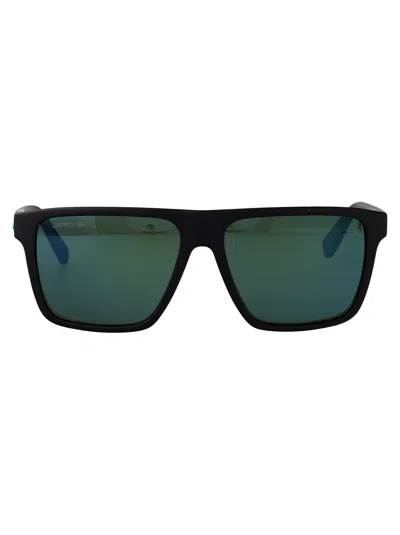 Lacoste Rectangular Sunglasses L6027 S 2 In Black