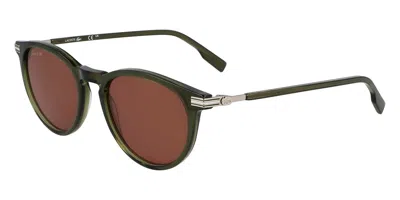 Lacoste L6034s N 275 Men's Sunglasses Green Size 51 In Brown