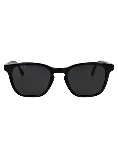 Lacoste Rectangular Sunglasses L6040 Sn 001 In Black