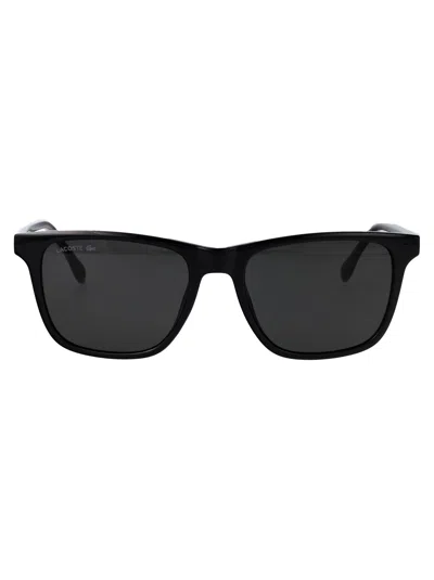 Lacoste Rectangular Sunglasses L6041 Sn 001 In Black