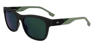 Lacoste L6043s 002 Men's Sunglasses Black Size 56 In Blue