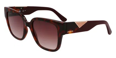 Lacoste L6044s 214 Women's Sunglasses Tortoiseshell Size 54 In Brown
