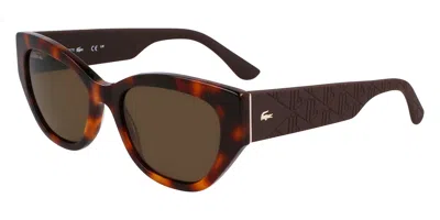 Lacoste L6047s N 214 Women's Sunglasses Tortoiseshell Size 54 In Brown