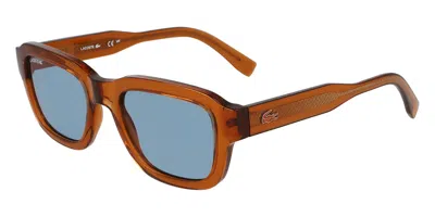 Lacoste Blue Square Unisex Sunglasses L6048s 210 51 In Brown