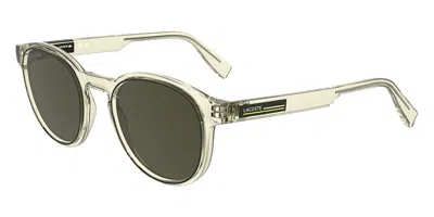 Lacoste L6055s N 750 Men's Sunglasses Yellow Size 51 In Transparent Yellow