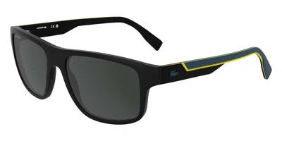 Lacoste L6057s 002 Men's Sunglasses Black Size 57 In Matte Black