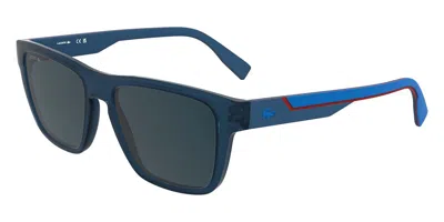 Lacoste L6058s N 424 Men's Sunglasses Blue Size 54 In Matte Blue