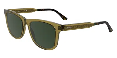 Lacoste L6060s N 264 Men's Sunglasses Brown Size 54 In Green