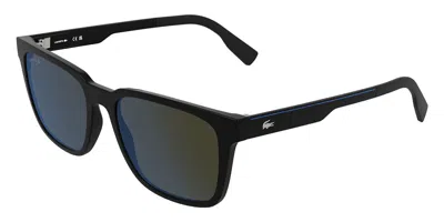 Lacoste L6077s 001 Occhiali Da Sole Neri Per Uomo In Black