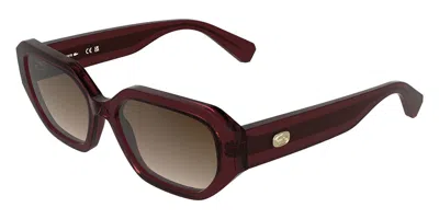Lacoste L6091s 601 Women's Sunglasses Burgundy Size 55