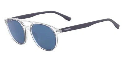 Lacoste L881s N 424 Men's Sunglasses Clear Size 52 In Transparent
