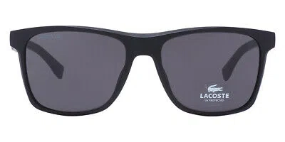 Pre-owned Lacoste L900s Sunglasses Men Black Matte Rectangle 56mm 100% Authentic