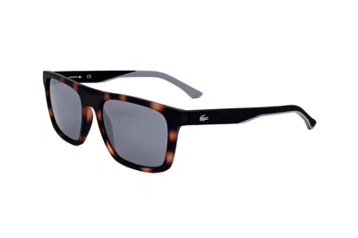 Lacoste Tortoiseshell-effect Rectangle-frame Sunglasses In Multi
