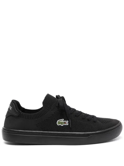 Lacoste La Piquée 2.0 Leather Sneakers In Black