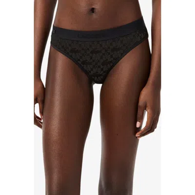 Lacoste Lace Bikini Briefs In Black