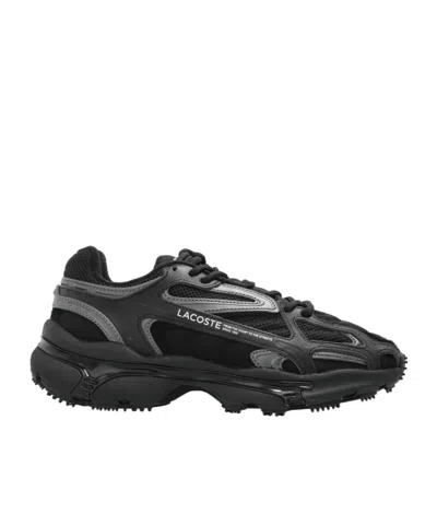 Lacoste Lace Up Sneakers In Black
