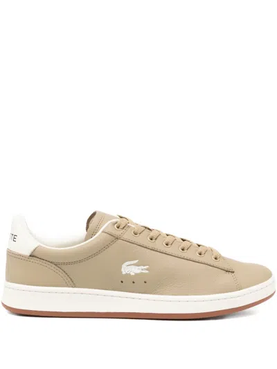 Lacoste Lace-up Trainers In Gold