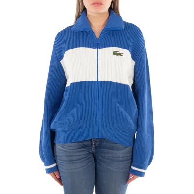 Lacoste Lacost Embroidered Logo Sweater In Blue