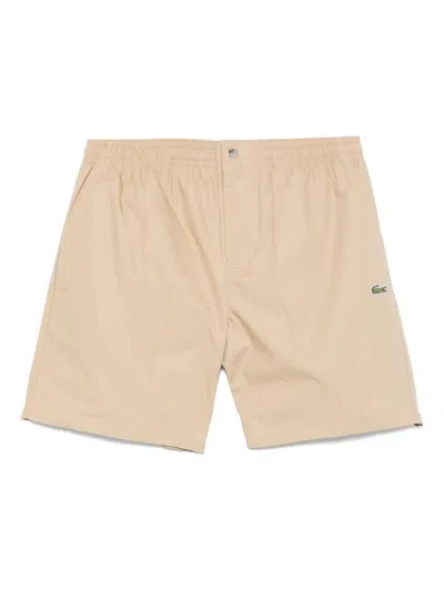 Lacoste Cotton Shorts In Neutral