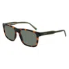 Lacoste Casual Elegance 56mm Rectangular Sunglasses In Brown