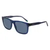 Lacoste Casual Elegance 56mm Rectangular Sunglasses In Blue