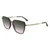 Lacoste Geometric-frame Sunglasses In Black