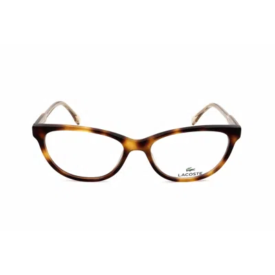 Lacoste Ladies Brown Butterfly Eyeglass Frames L2850 In Multi