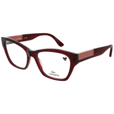 Lacoste Ladies Red Rectangular Eyeglass Frames L2919