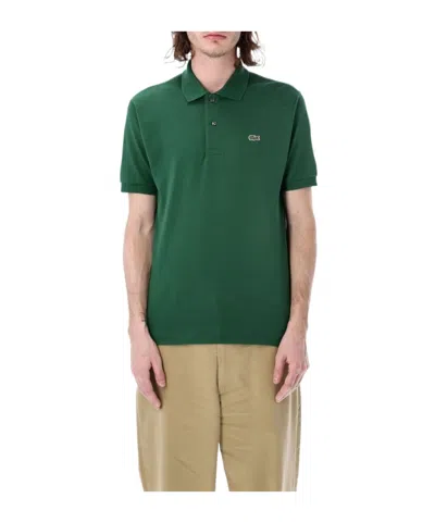 Lacoste Lapel Short-sleeved Polo Shirt In Green
