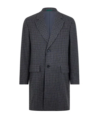 Lacoste Lapel Trench Coat In Black