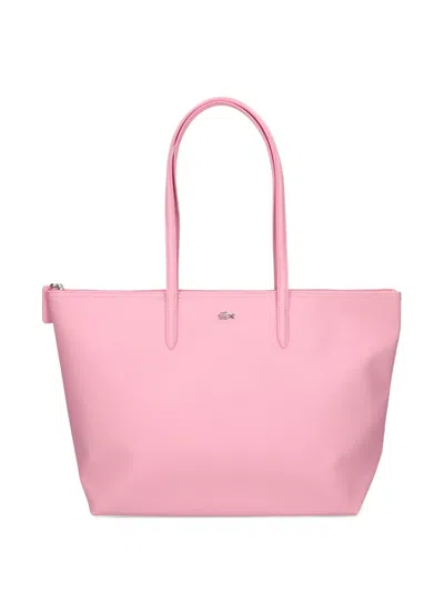 Lacoste Large L.12.12 Concept Tote Bag In Pink
