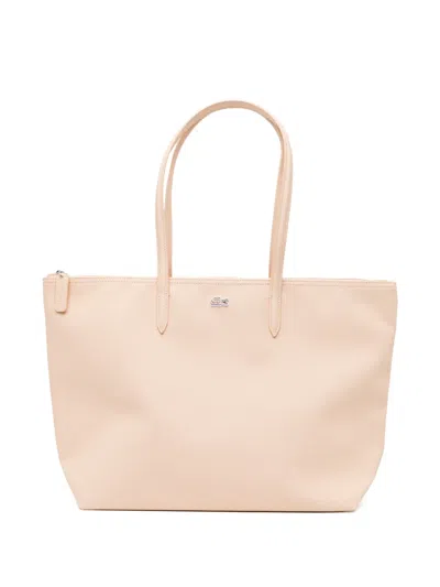 Lacoste Large L.12.12 Concept Tote Bag In Pink