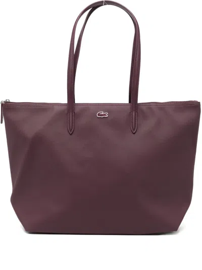 Lacoste Large L.12.12 Concept Tote Bag In Purple