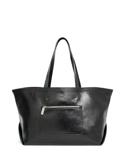 Lacoste Large Lite Glossy Tote Bag In Black