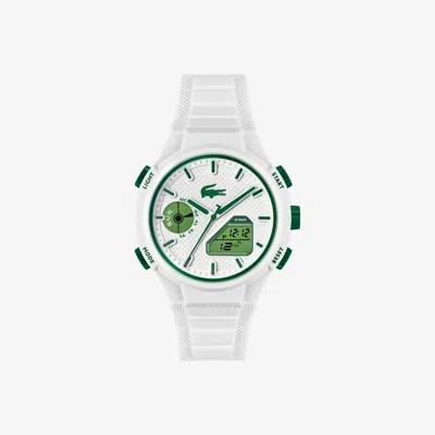 Lacoste Lc33 Analog And Digital Silicone Watch - One Size In White