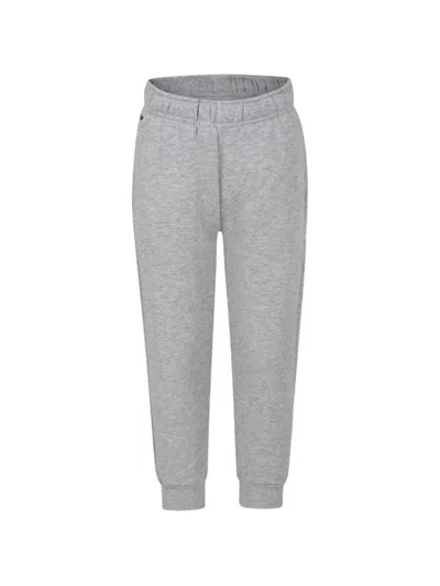 Lacoste Kids' Lcb French Terry Track Pants In Grey