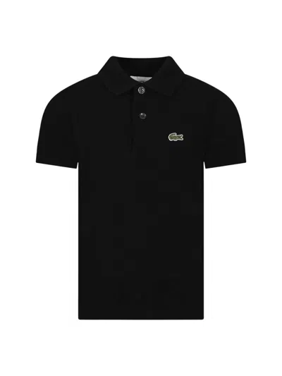 Lacoste Lcb Ss Pique Polo In Black
