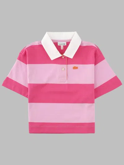 Lacoste Lcg Stripe Polo Z4h In White