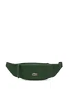 Lacoste Lcst Crocodile-embossed Belt Bag In Green