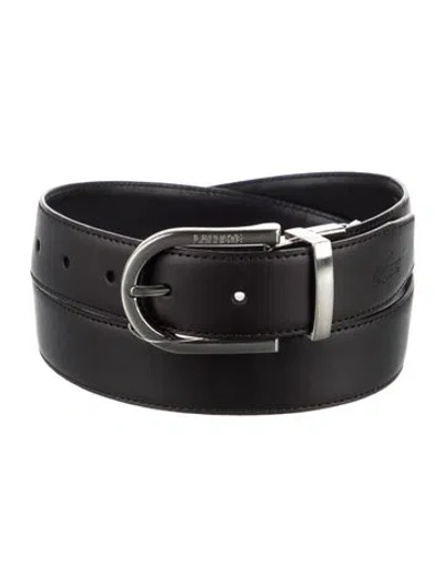 Pre-owned Lacoste Leather Belt In Black