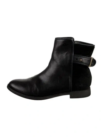 Pre-owned Lacoste Leather Boots In Black