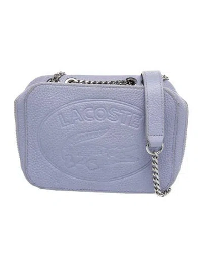Pre-owned Lacoste Leather Crossbody Bag In Blue