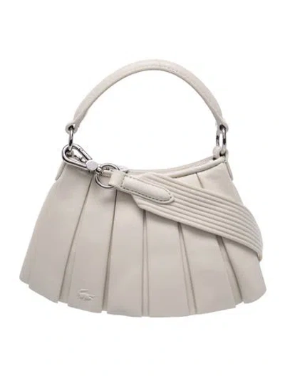 Pre-owned Lacoste Leather Crossbody Bag In White