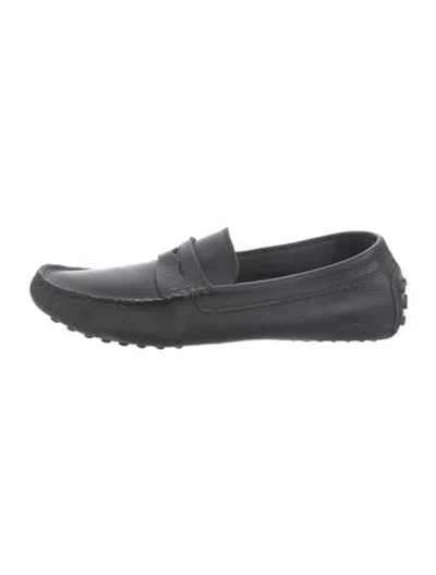 Pre-owned Lacoste Leather Drivers In Black