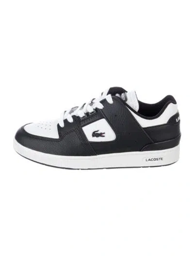 Pre-owned Lacoste Leather Sneakers In Black