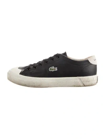 Pre-owned Lacoste Leather Sneakers In Black