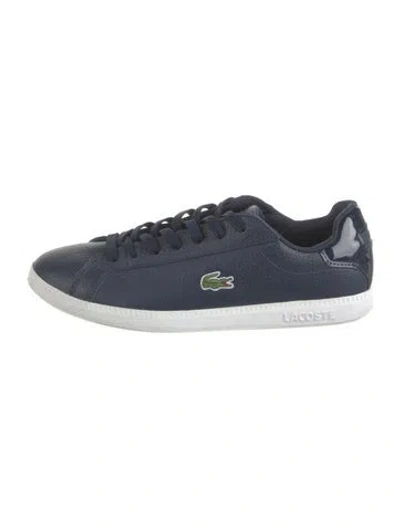 Pre-owned Lacoste Leather Sneakers In Blue