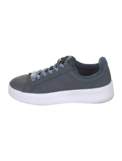 Pre-owned Lacoste Leather Sneakers In Blue